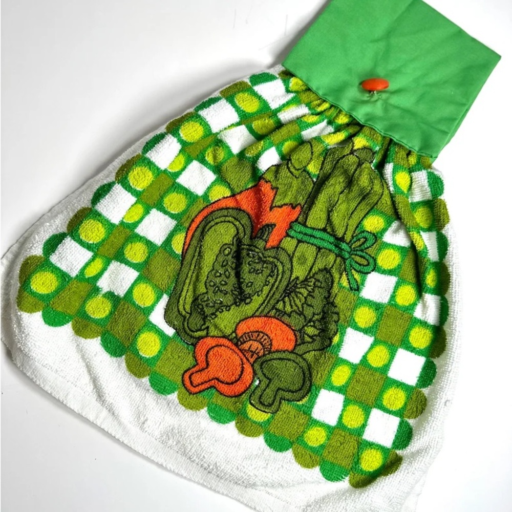 Vintage Hand Towel, Kitchen, 70s, Mod